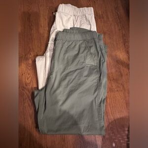 2 pair Sonoma mens pull on pants-worn once XL 40-42